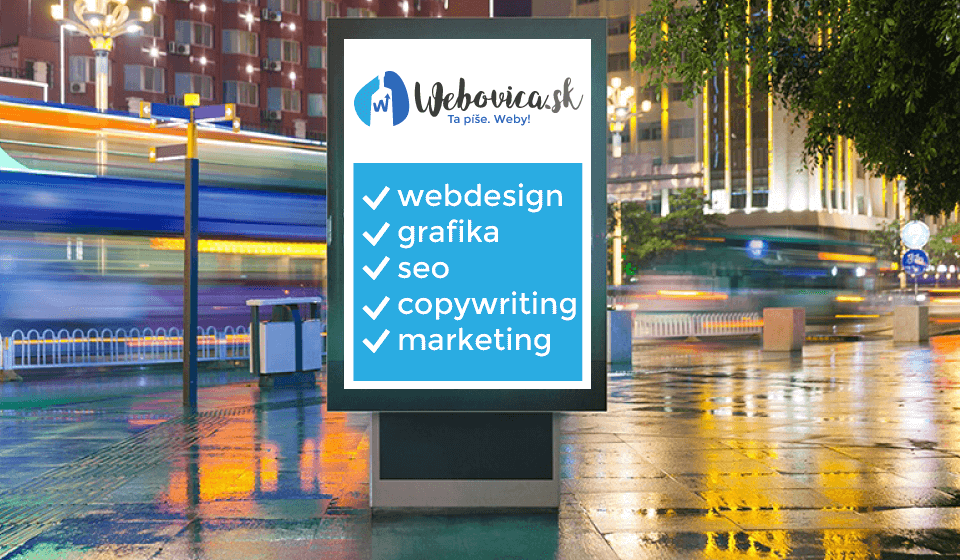 Atraktívne návrhy billboardov a citylightov | Webovica.sk