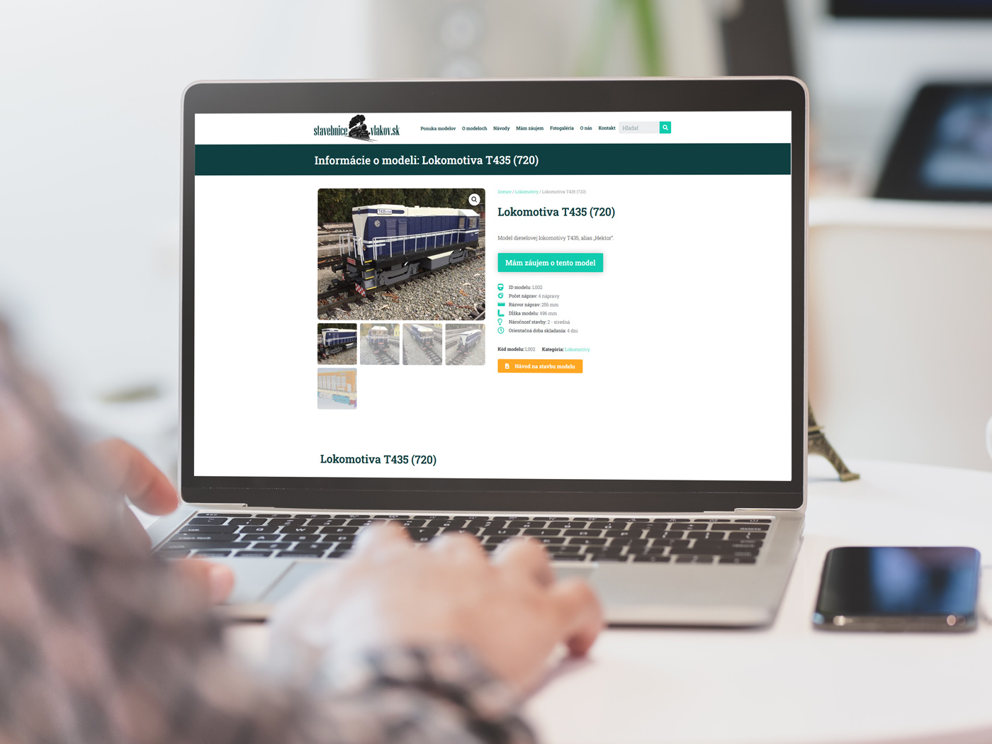 Tvorba web stránky pre obchod s modelmi vlakov | webovica.sk